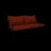 Houe - AVON 2 seater sofa - Pude: Rust, Stellet: Sort
