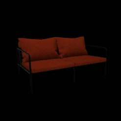 Houe - AVON 2 seater sofa - Pude: Rust, Stellet: Sort
