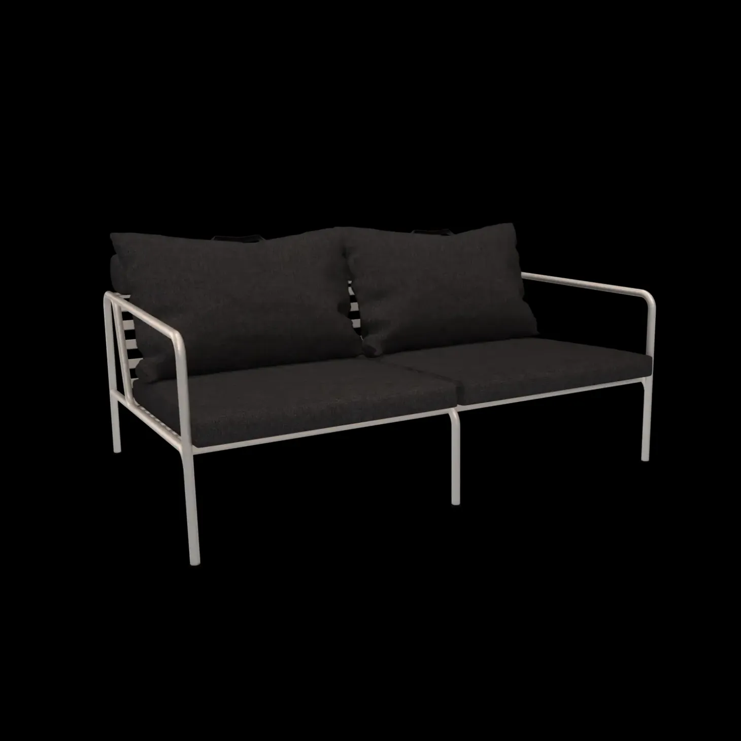 Houe - AVON 2 seater sofa - Pude: Slate, Stellet: Muted Hvid