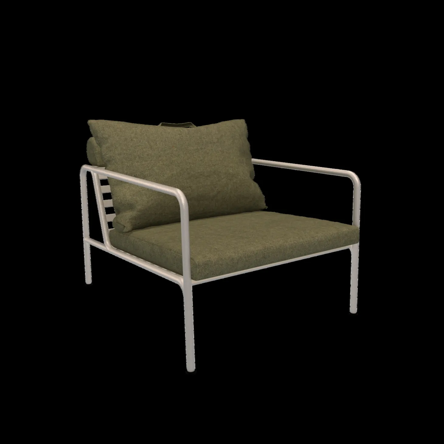 Houe - AVON Chair - Pude: Moss, Stellet: Muted Hvid