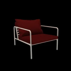 Houe - AVON Chair - Pude: Scarlet, Stellet : Muted Hvid