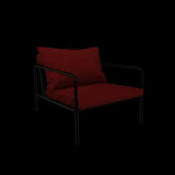 Houe - AVON Chair - Pude: Scarlet, Stellet : Sort