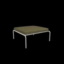 Houe - AVON Ottoman - Pude: Moss, Stellet: Muted Hvid