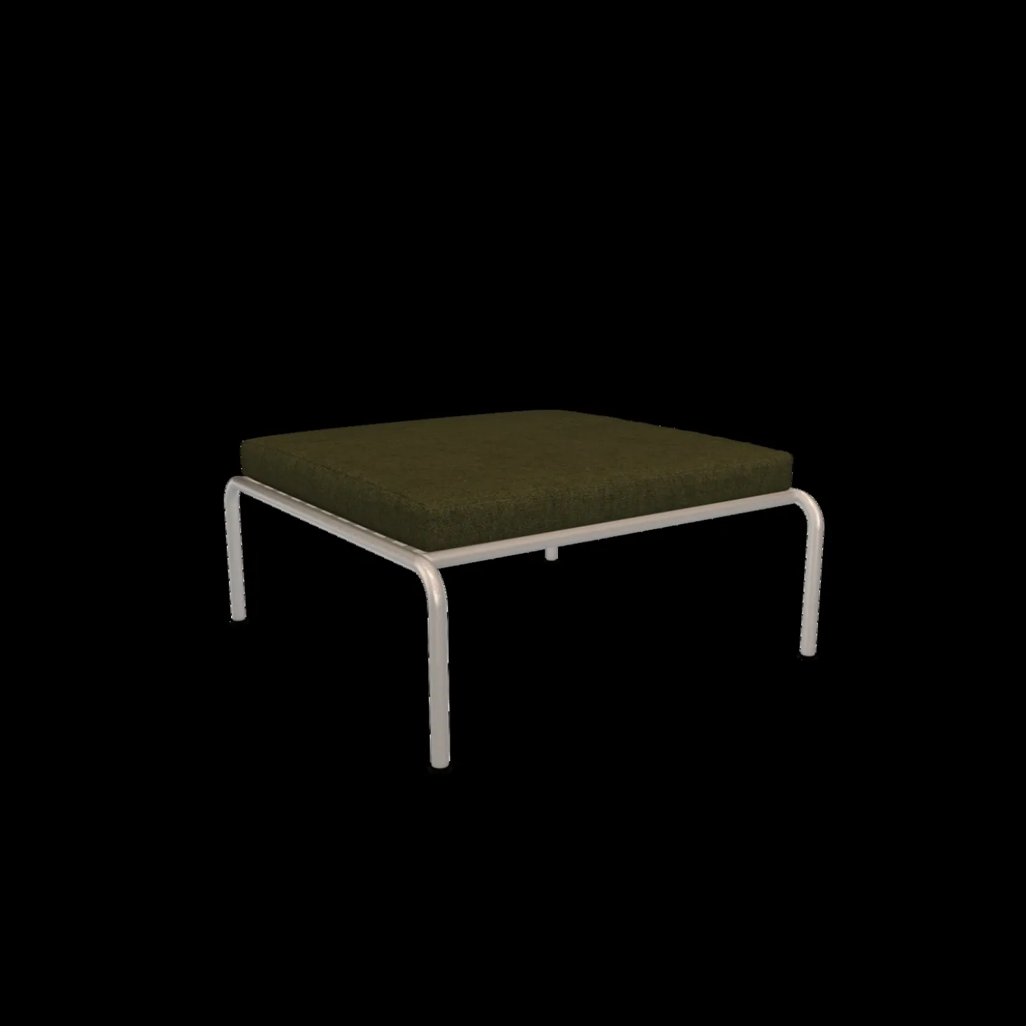 Houe - AVON Ottoman - Pude: Leaf, Stellet: Muted Hvid