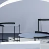 Houe - EDGE Tray table Ø76 - Black-black