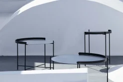 Houe - EDGE Tray table Ø76 - Black-black