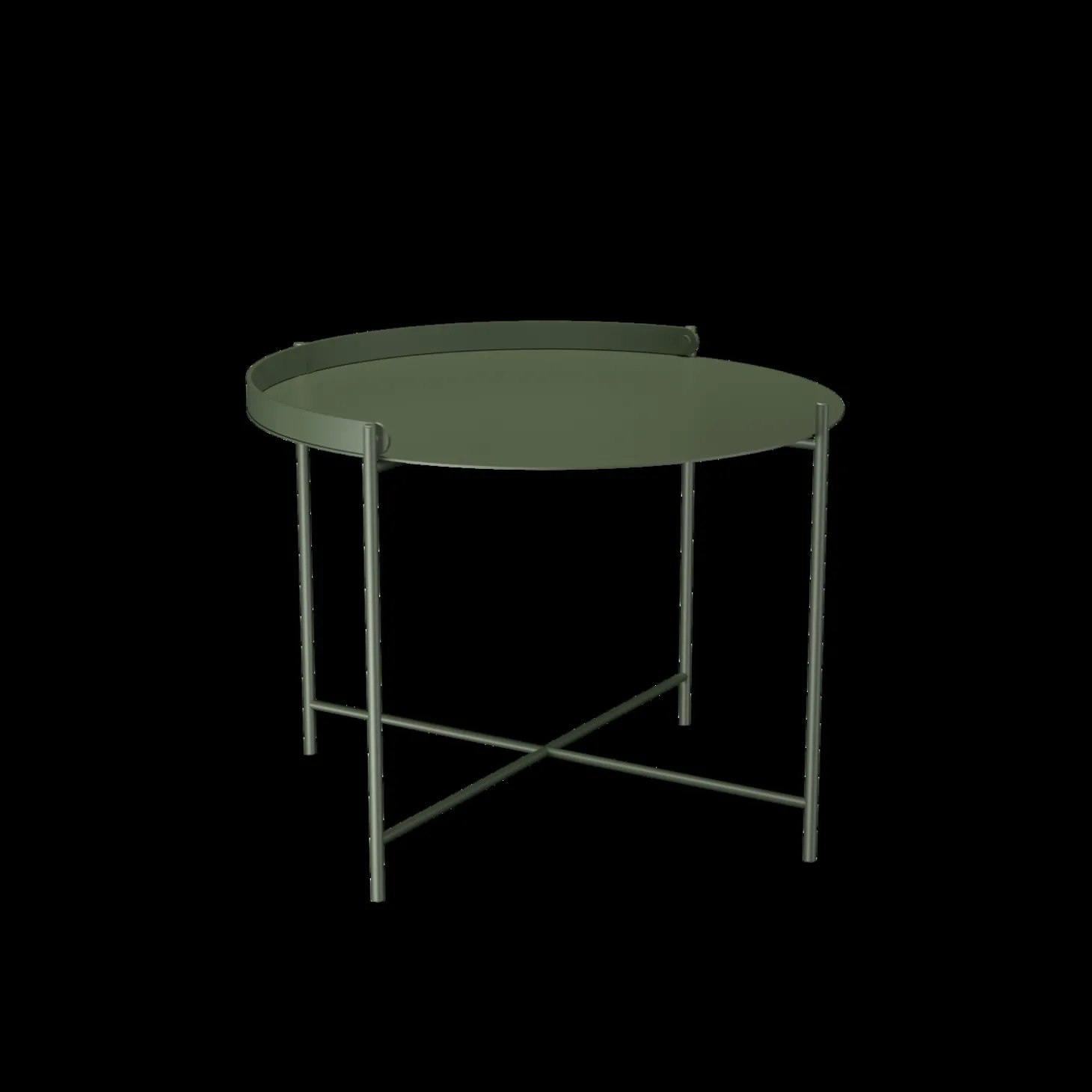 Houe - EDGE Tray table Ø62 - Oliven Grøn