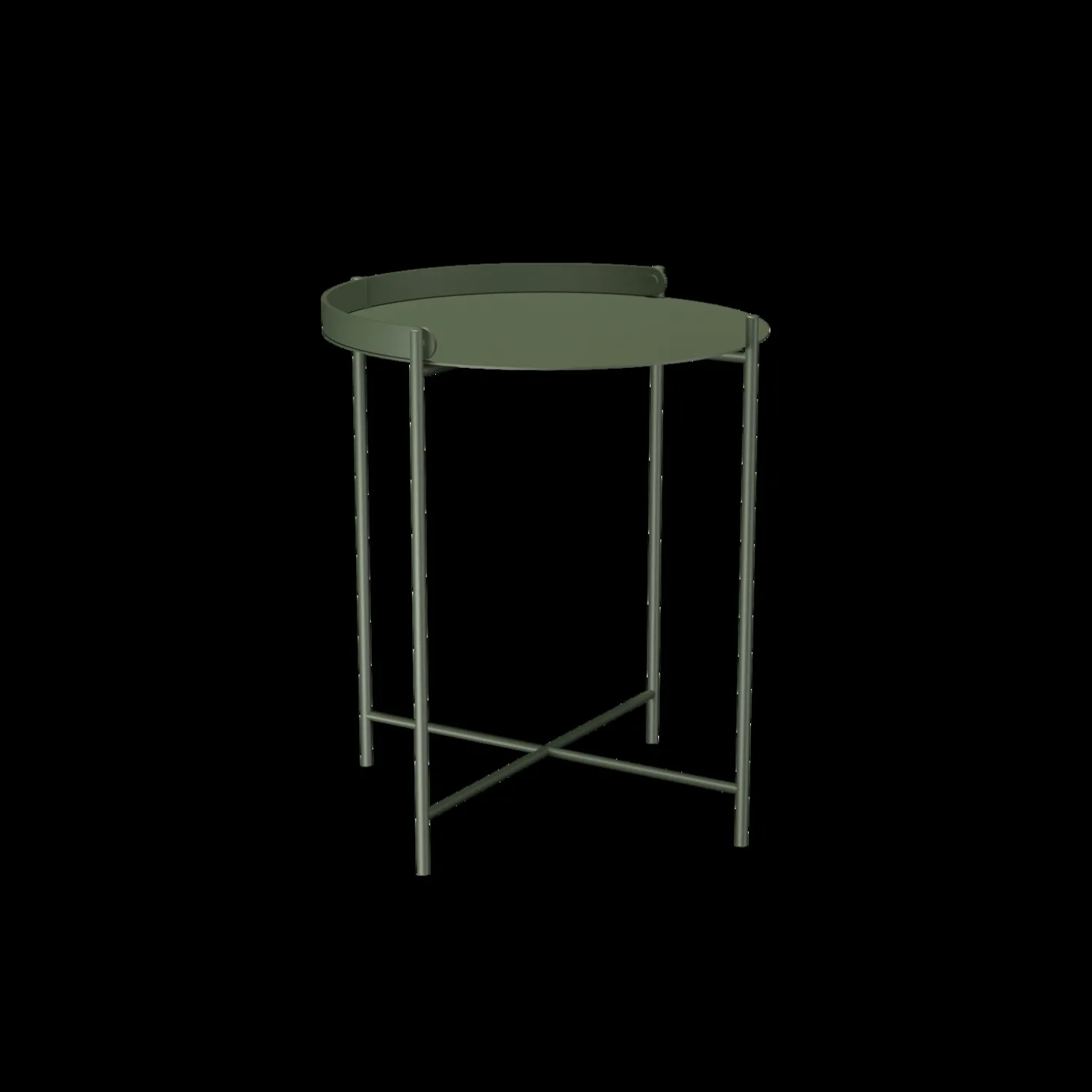 Houe - EDGE Tray table Ø46,5 - Oliven Grøn