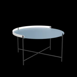 Houe - EDGE Tray table Ø76 - Pigeon blue-white