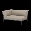 Houe - LEVEL 2 Corner, left - Ash. Fabric - 139x92,5 cm