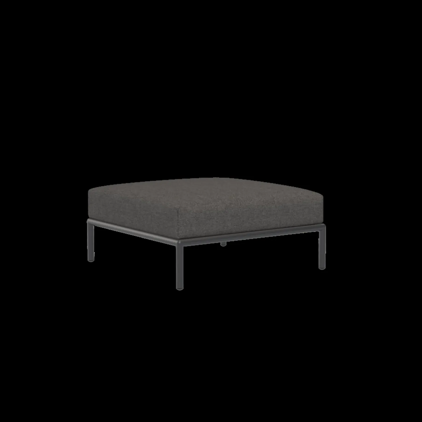 Houe - LEVEL 2 Ottoman - Dark grey. Fabric