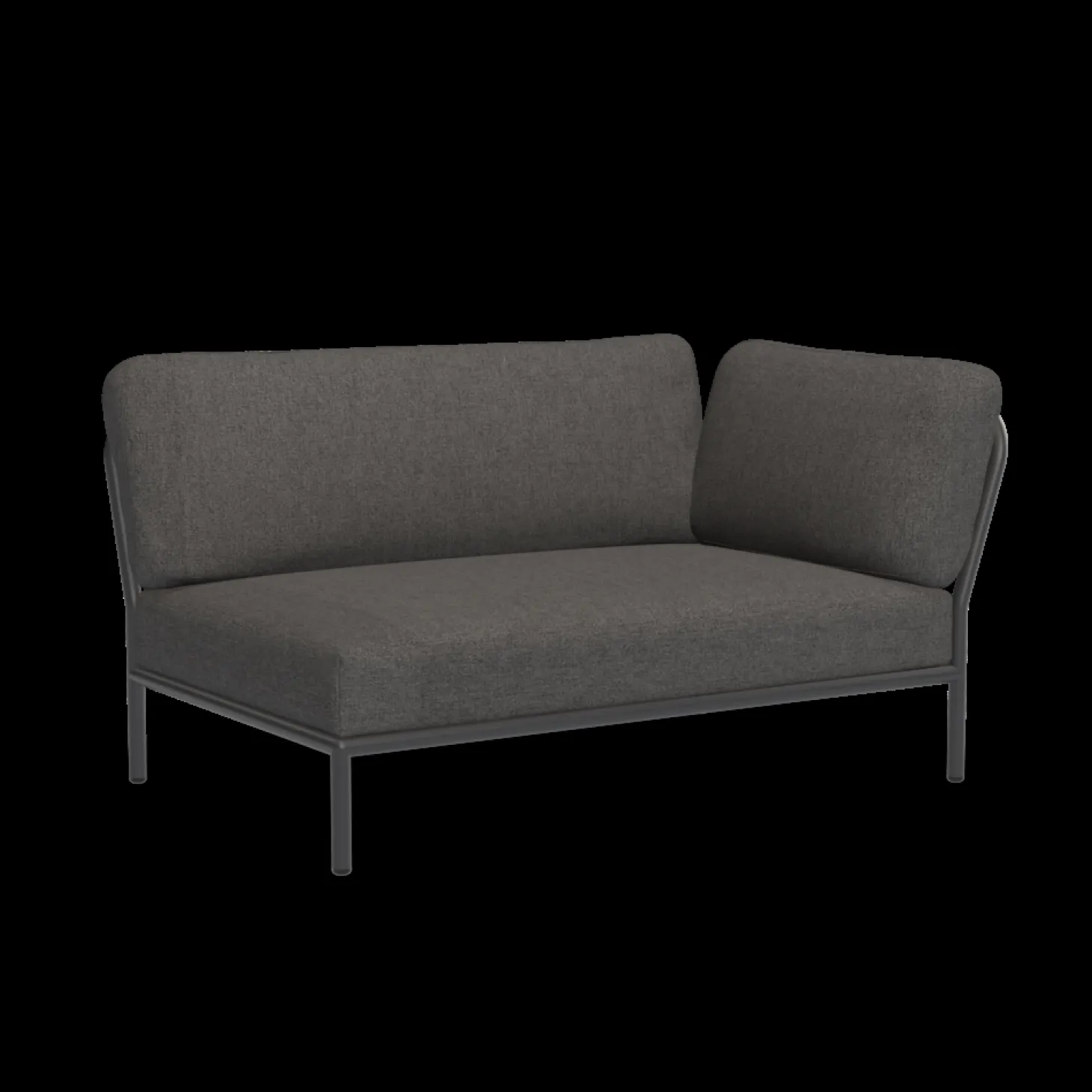 Houe - LEVEL Corner, right - Dark grey. Fabric
