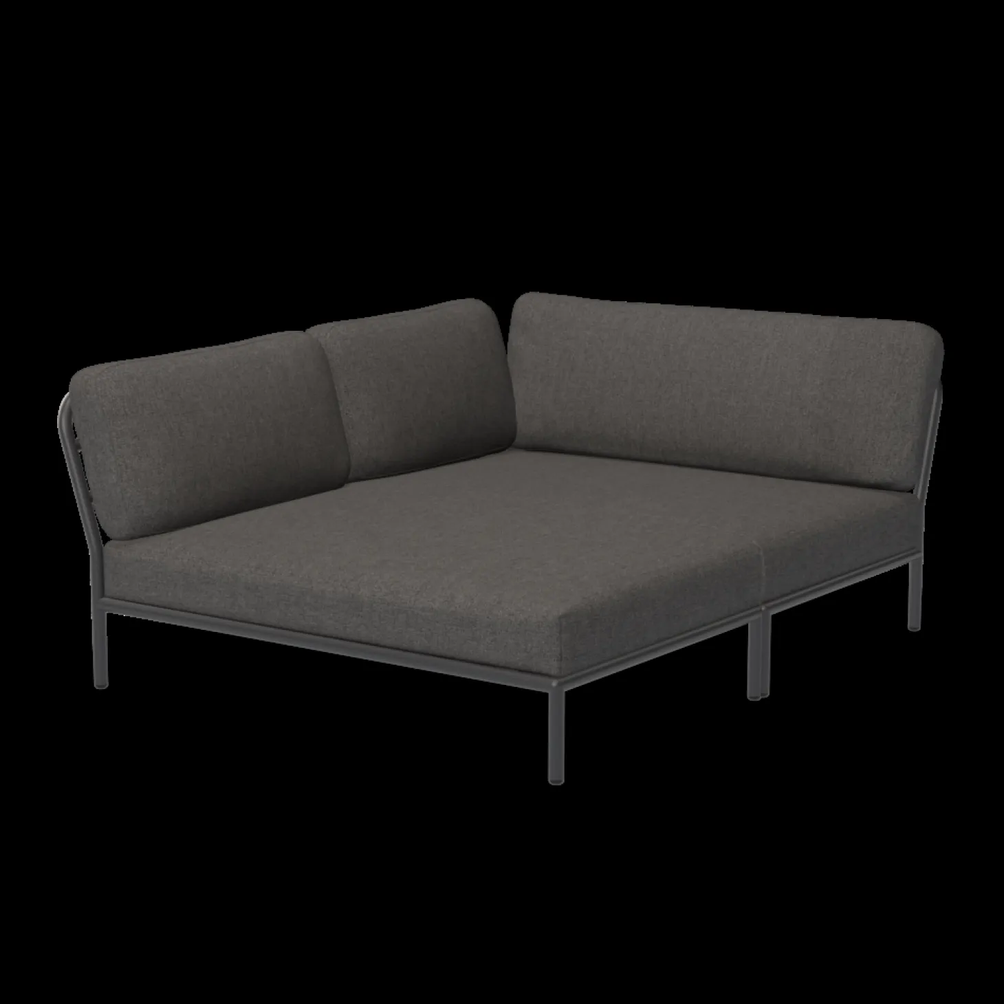 Houe - LEVEL Cozy Corner, left - Dark grey. Fabric