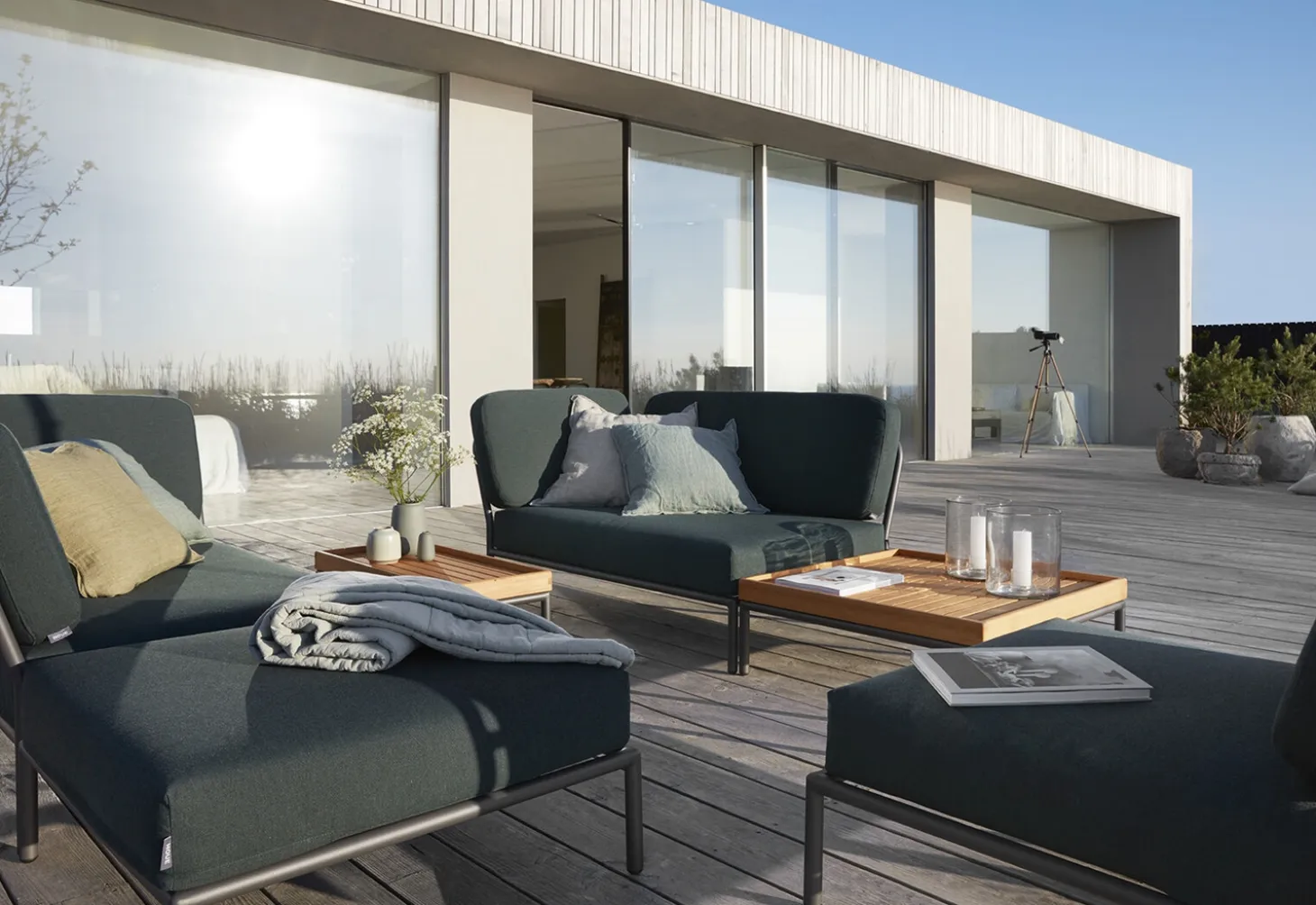 Houe - LEVEL Ottoman - Alpine. Fabric