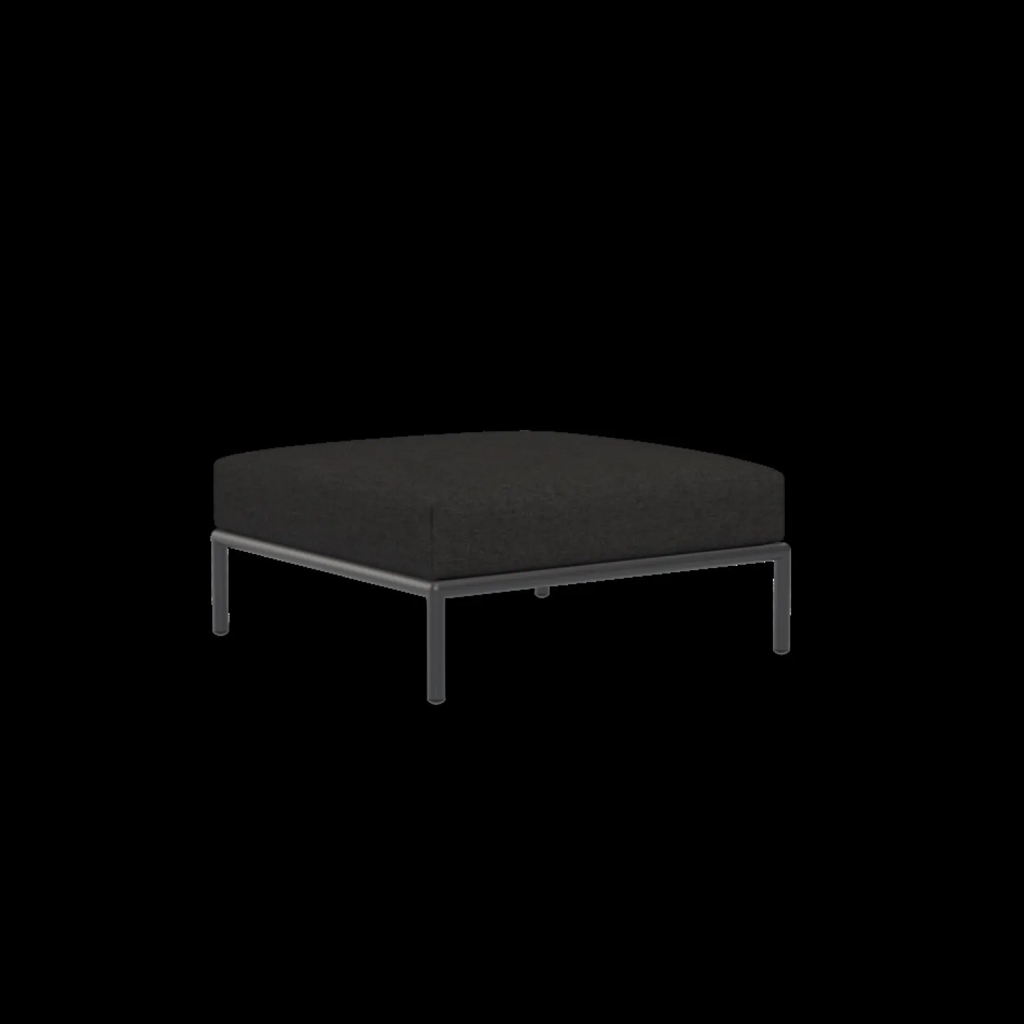 Houe - LEVEL Ottoman - Sooty grey. Fabric