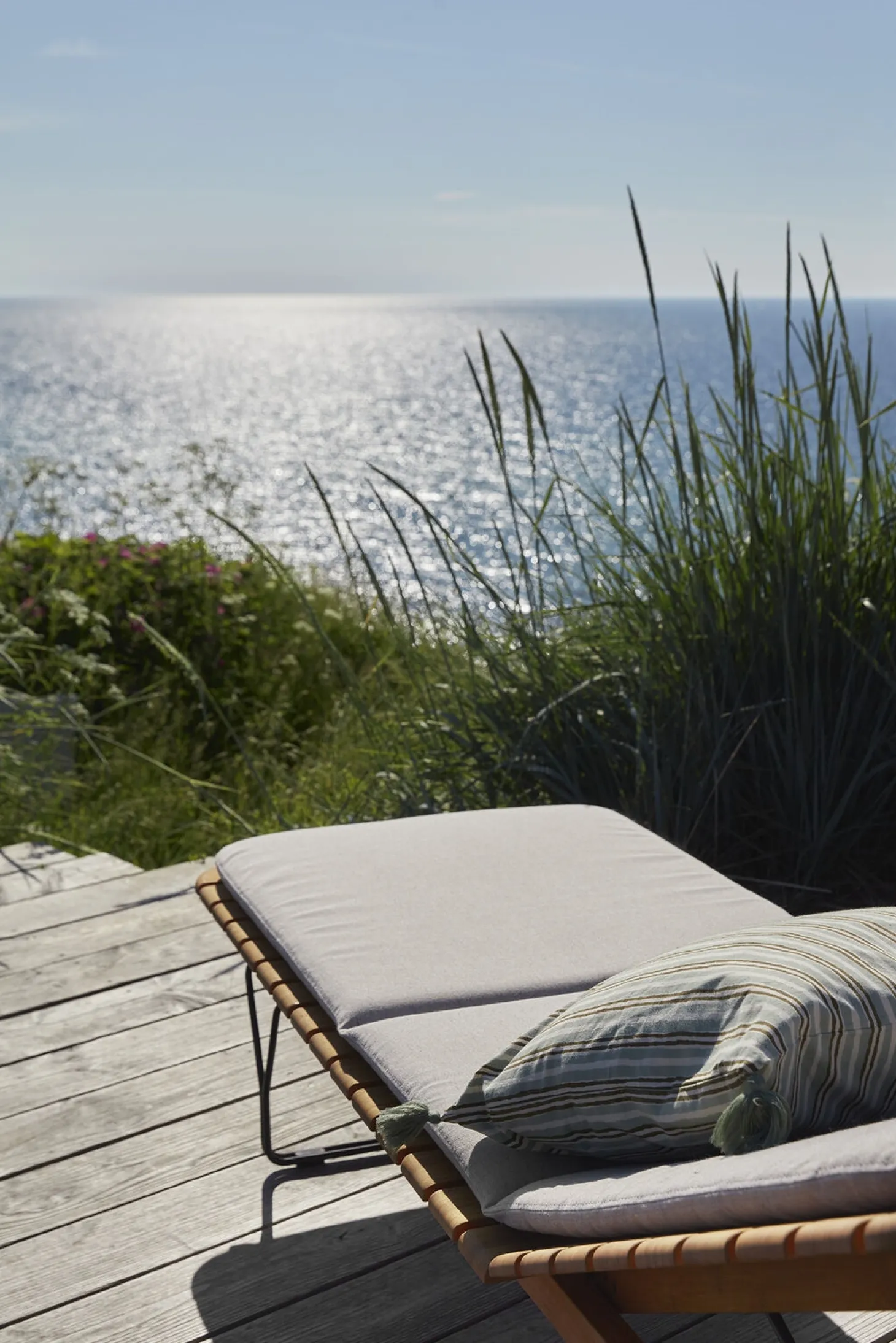 Houe - MOLO Sunbed Cushion - Ash. Fabric