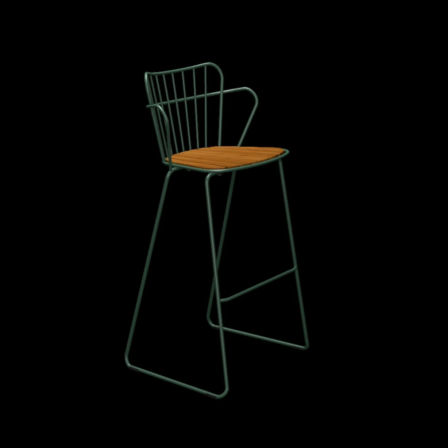 Houe - PAON Bar chair - Pine green. Seat