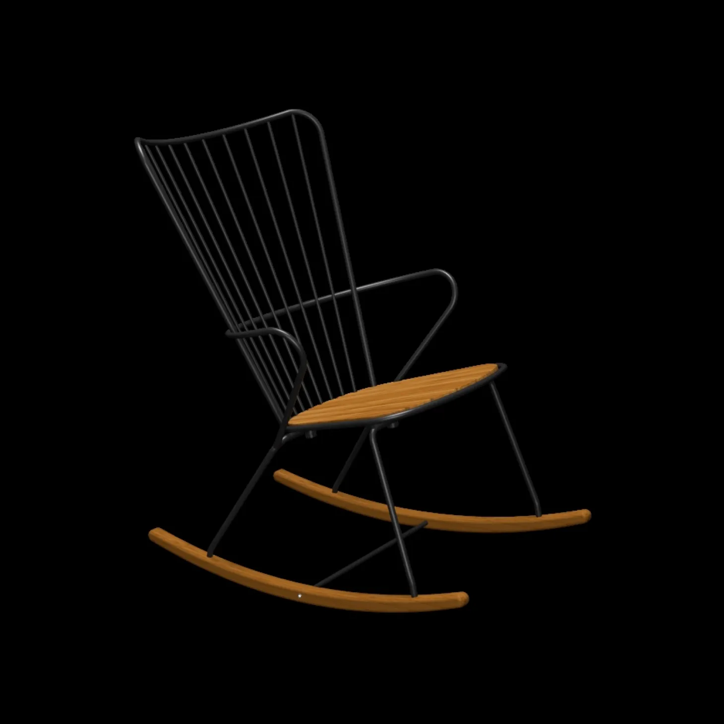 Houe - PAON Rocking chair - Black. Seat