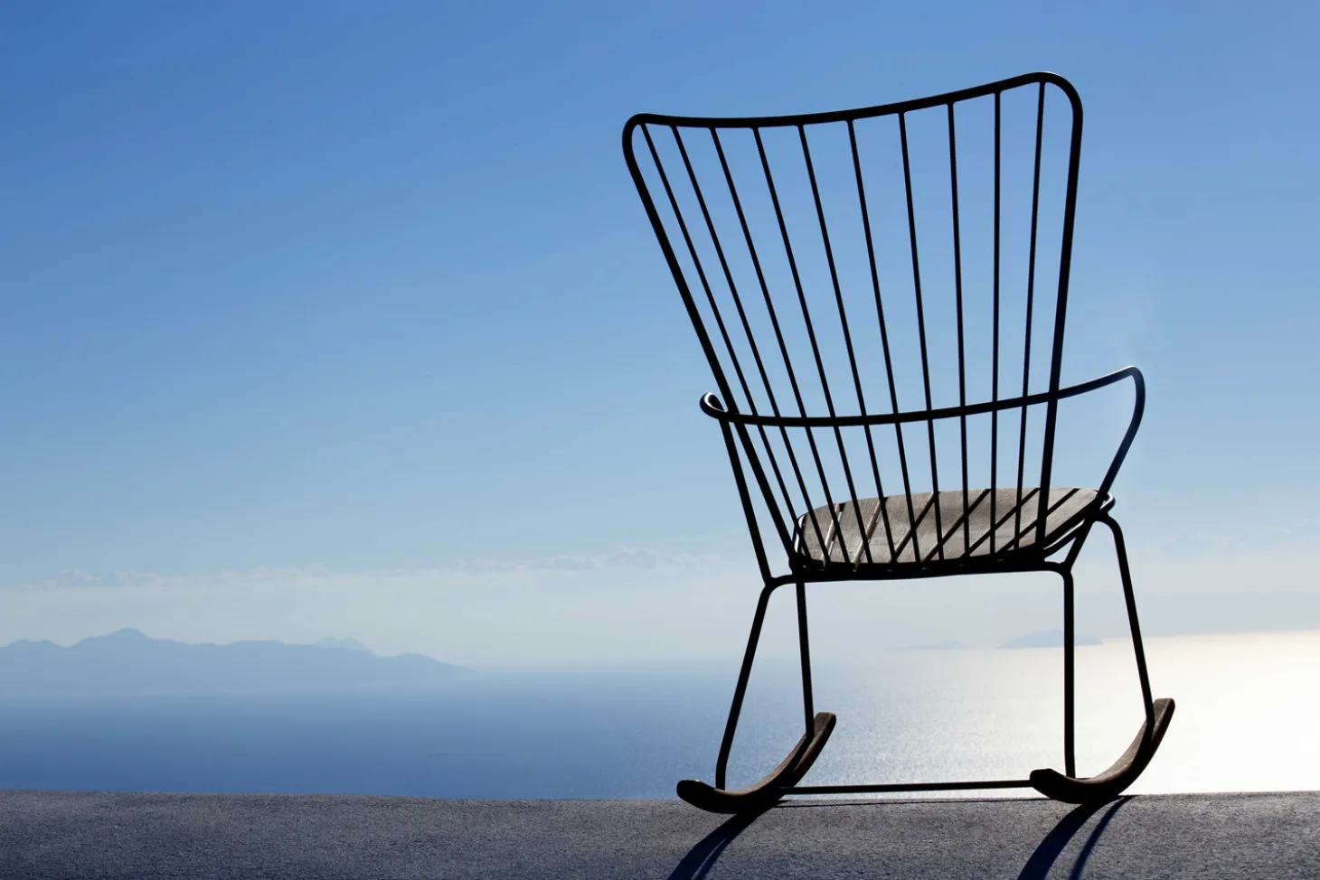 Houe - PAON Rocking chair - Pine green. Seat