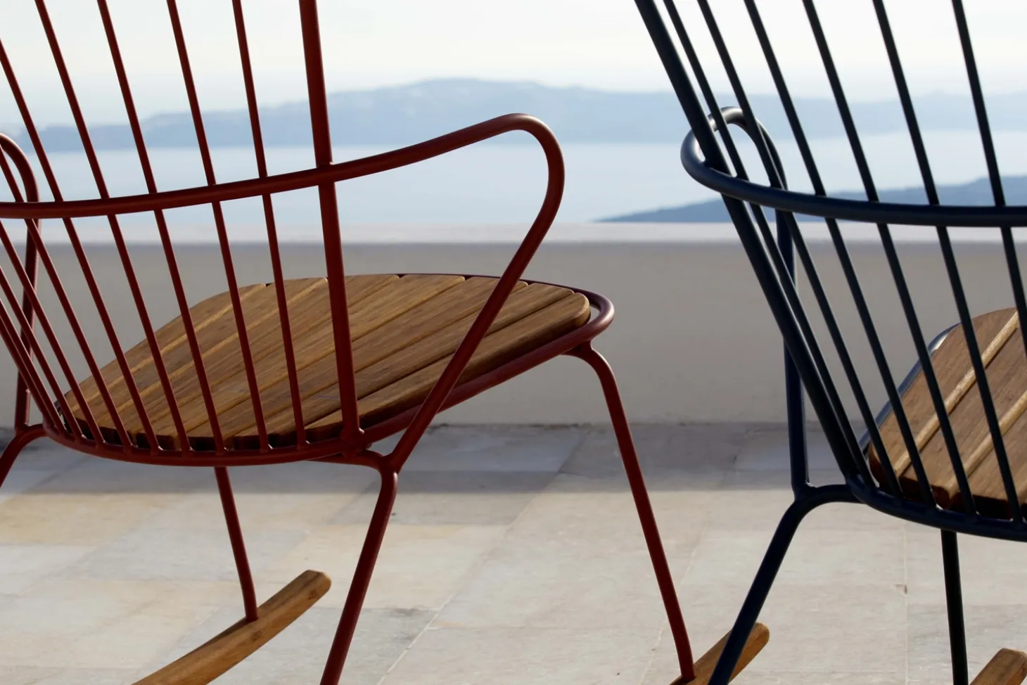 Houe - PAON Rocking chair - Pine green. Seat