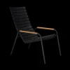 Houe - ReCLIPS Lounge chair - Black. Armrest i bambus