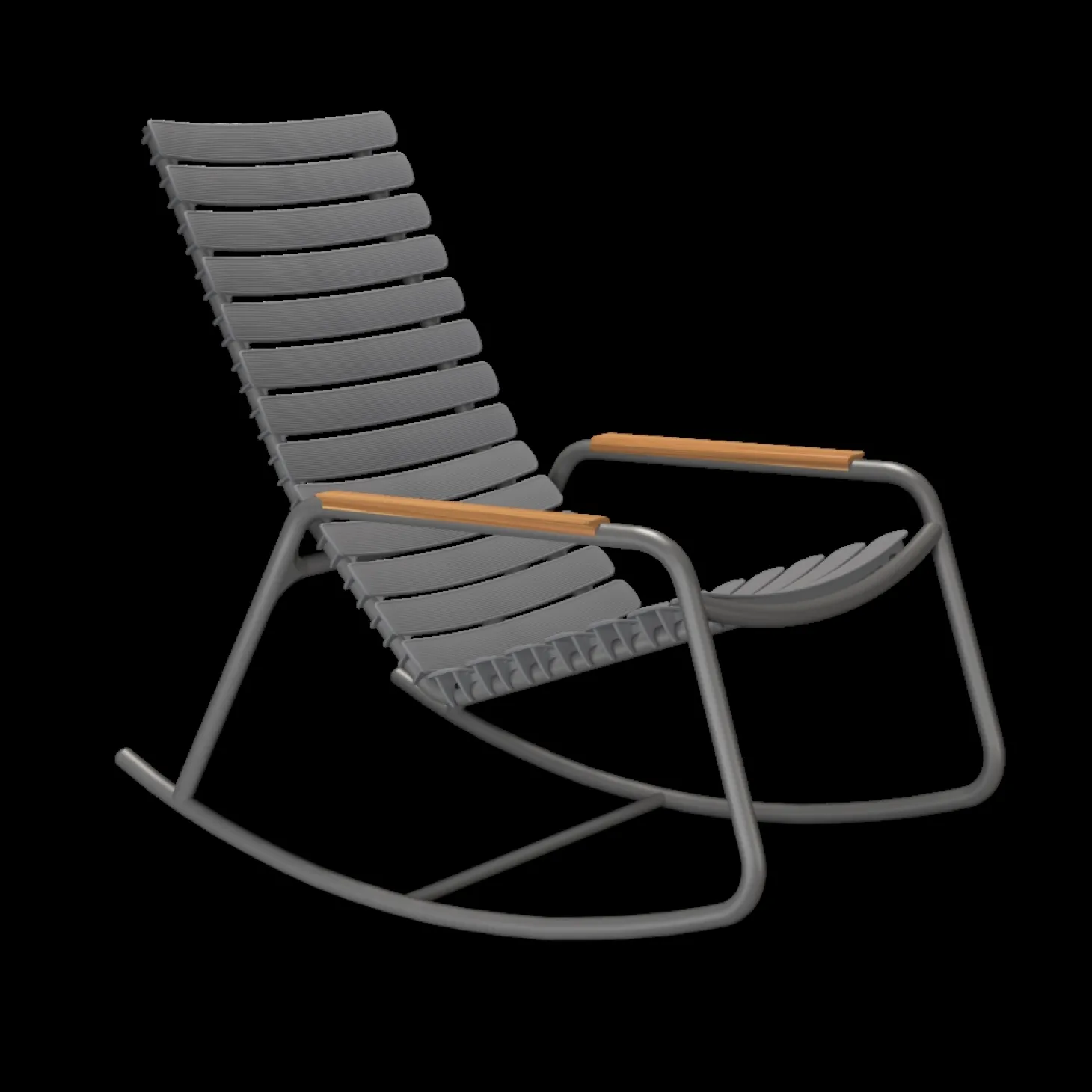 Houe - ReCLIPS Rocking chair - Dark grey. Armrest