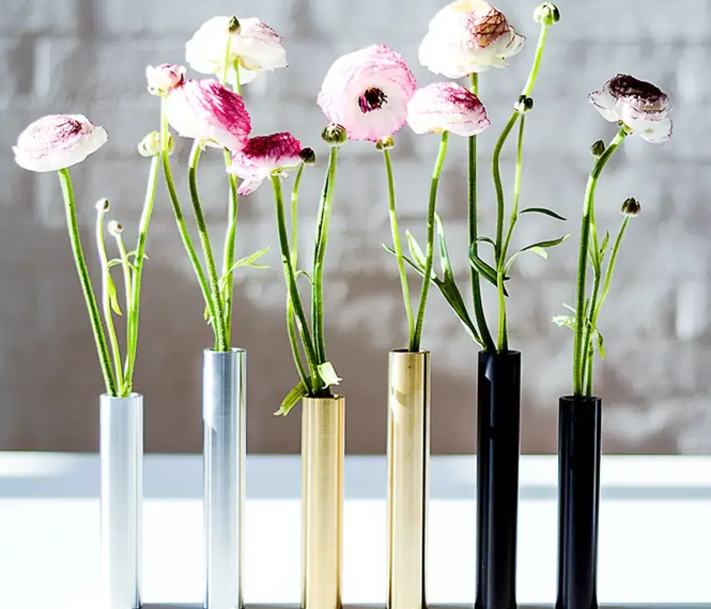 Hove Home - Slim Vase Rustfri stål - Højde 14 cm