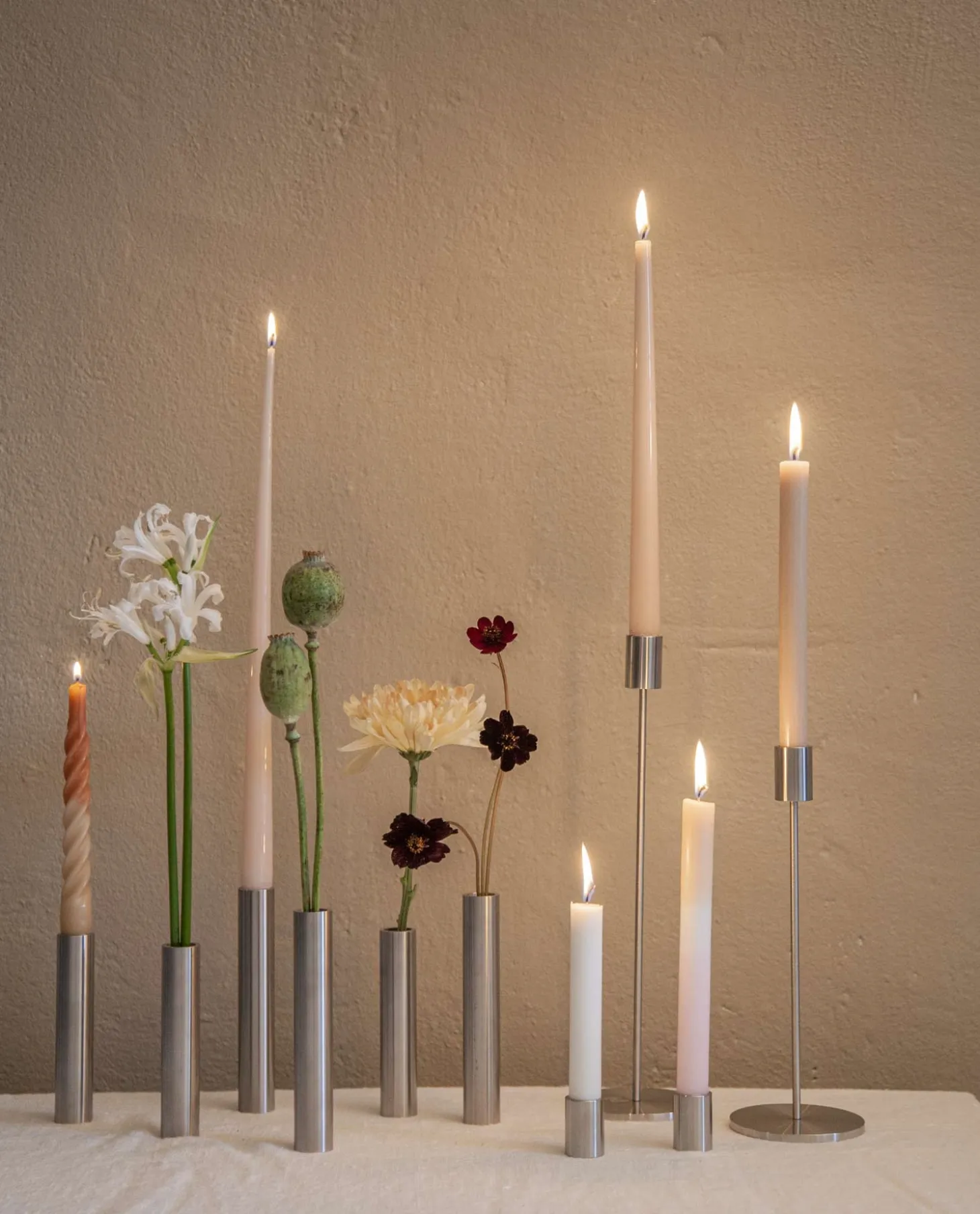Hove Home - Slim Vase Rustfri stål - Højde 14 cm