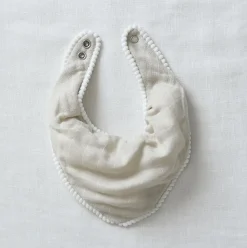 Jack o Juno - Hagesmæk - Pom Pom Textile Bib - Sand