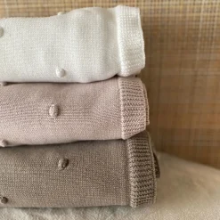 Jack o Juno - Tæppe - Knitted Bubble Blanket - Hvid