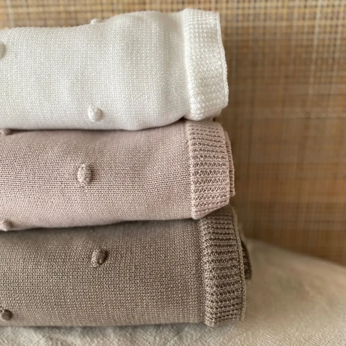 Jack o Juno - Tæppe - Knitted Bubble Blanket - Hvid