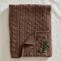 Jack o Juno - Tæppe - Knitted Merino Wool Blanket - Brun