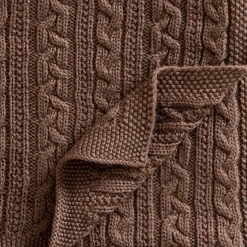 Jack o Juno - Tæppe - Knitted Merino Wool Blanket - Brun