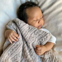 Jack o Juno - Tæppe - Knitted Merino Wool Blanket - Brun