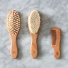 Jack o Juno Baby Kam- og Børstesæt - Wooden Hairbrush Set