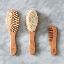 Jack o Juno Baby Kam- og Børstesæt - Wooden Hairbrush Set