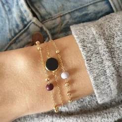 Jewelry by Grundled - Armbånd - Optativ - dusty jade vedhæng