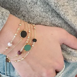 Jewelry by Grundled - Armbånd - Optativ - dusty jade vedhæng