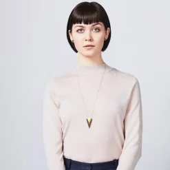 Jewelry by Grundled - Halskæde (Apposition - Mørkt træ/forgyldt)
