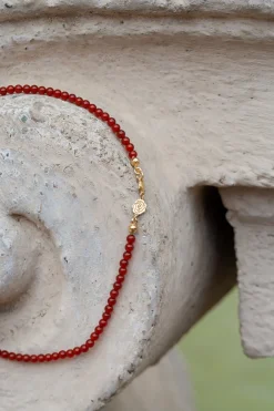 Jukserei - Halskæde - Rose Carnelian - Guld