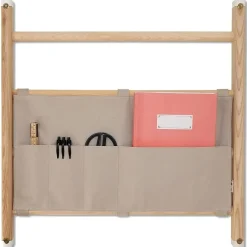KAOS - Organizer i tekstil til ribbevæg - Light grey