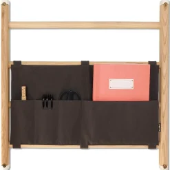 KAOS - Organizer i tekstil til ribbevæg - dark grey