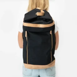 KAOS - Rygsæk, Weekend bag - 40 Liter - 28x50x28 cm - Sort med læder