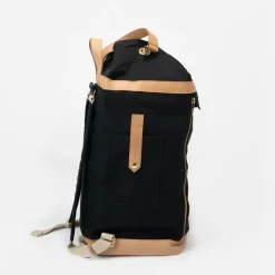 KAOS - Rygsæk, Weekend bag - 40 Liter - 28x50x28 cm - Sort med læder