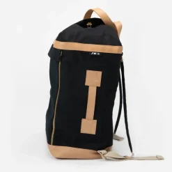 KAOS - Rygsæk, Weekend bag - 40 Liter - 28x50x28 cm - Sort med læder