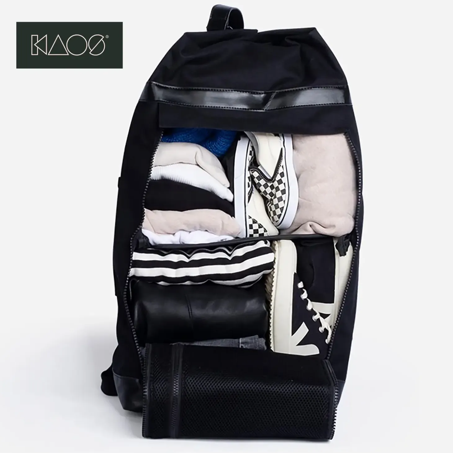 KAOS - Rygsæk, Weekend bag - 40 Liter - 28x50x28 cm - Sort