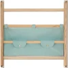 KAOS - Tekstilhylde til ribbevæg - mint - Endeløs canvas shelf dusty aqua