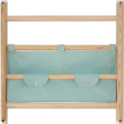 KAOS - Tekstilhylde til ribbevæg - mint - Endeløs canvas shelf dusty aqua