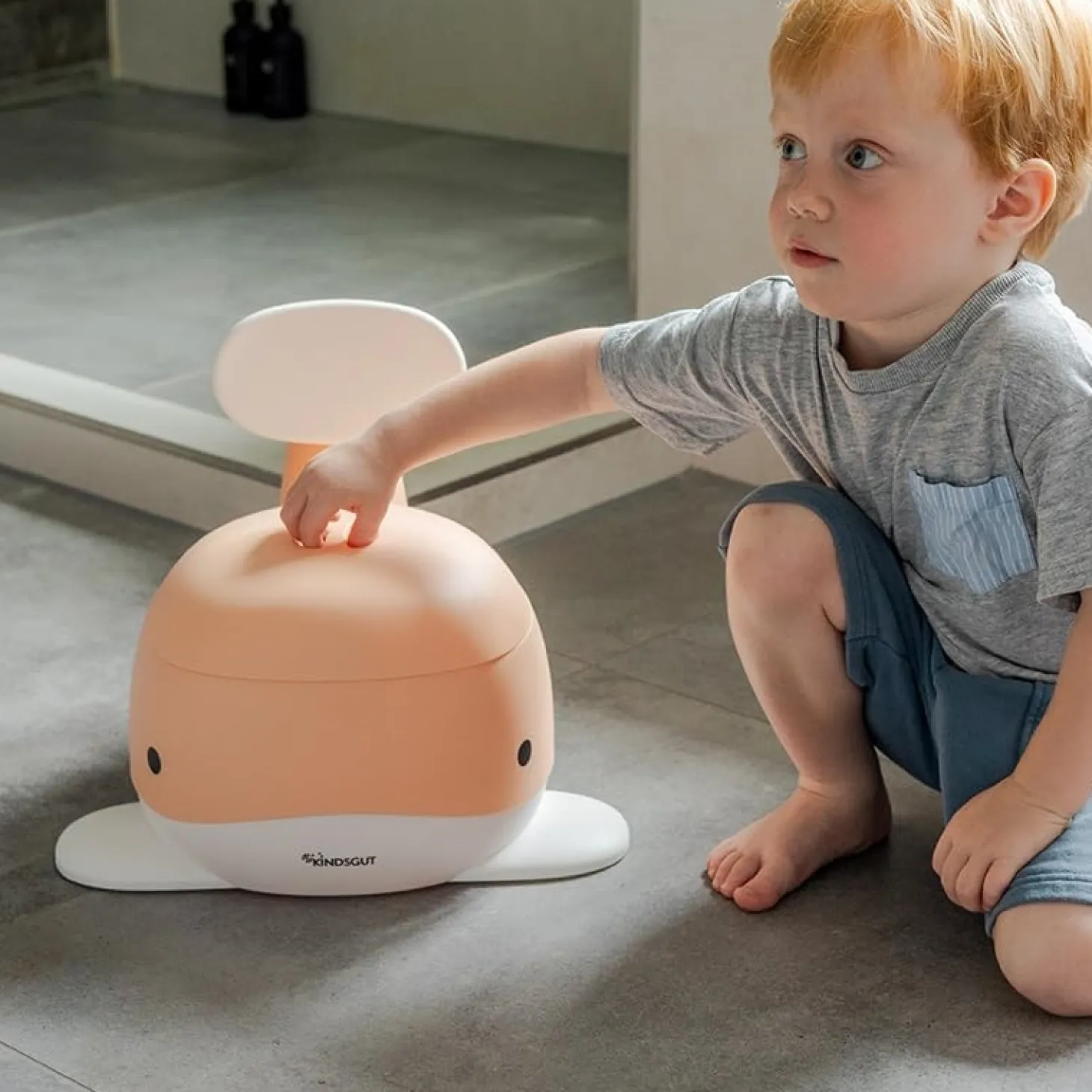 Kindsgut - Potty Training Toilet - Hval - Peach