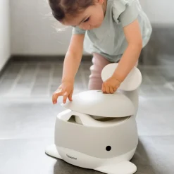 Kindsgut - Potty Training Toilet - Hval - Lys grå